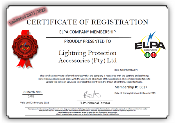 ELPA Certificate